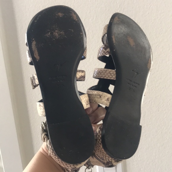 Giuseppe Zanotti design Gladiator Snake Print Sandals - Picture 10 of 13